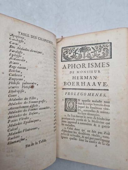 BOERHAAVE, Herman. Aphorismes de Monsieur...