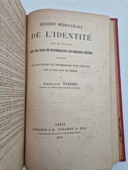 TARDIEU, Ambroise. Question médico-légale...
