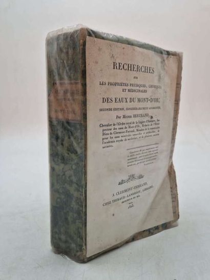 BERTRAND, Michel. Recherches sur les Propriétés...