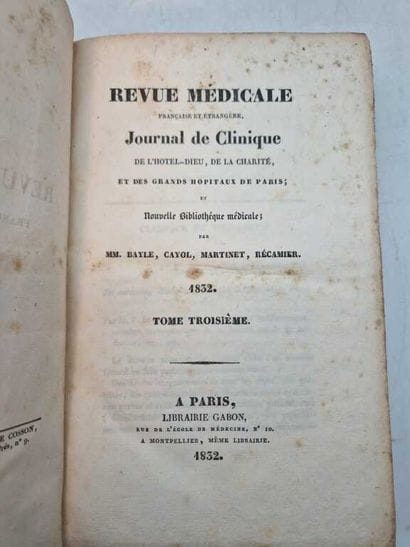 BAYLE, CAYOL, MARTINET and RECAMIER. Revue...