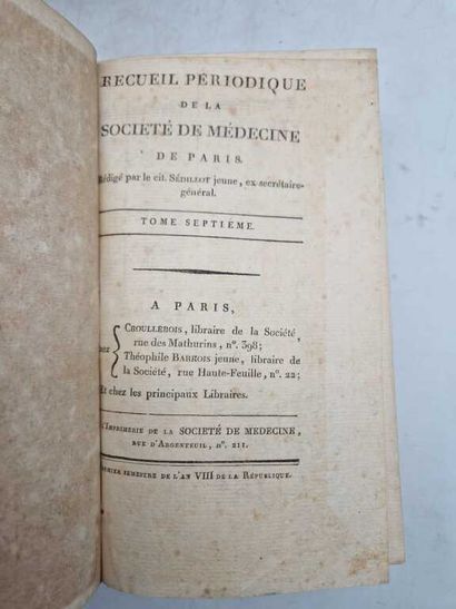 SEDILLOT, Jean. Journal Général de Médecine,...