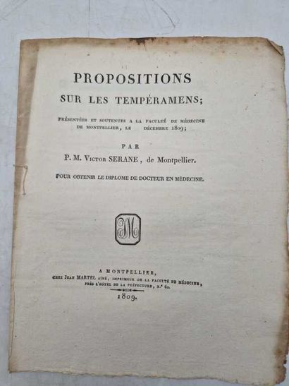 [THESES]. Set of 9 Theses or Medical Publications....