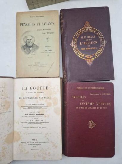 Manette. Set of 11 medical books. 5 bound,...
