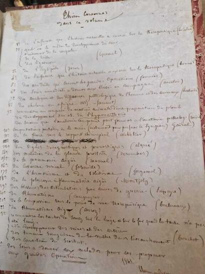 [THESES]. de Thèses Médicales circa 1840....