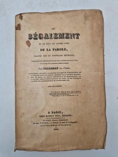 COLOMBAT de l'Isère. Du Bégaiement et de...