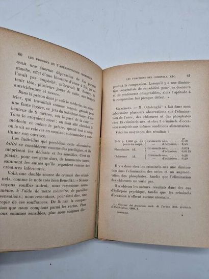 LOMBROSO, Cesare. L'Anthropologie Criminelle...