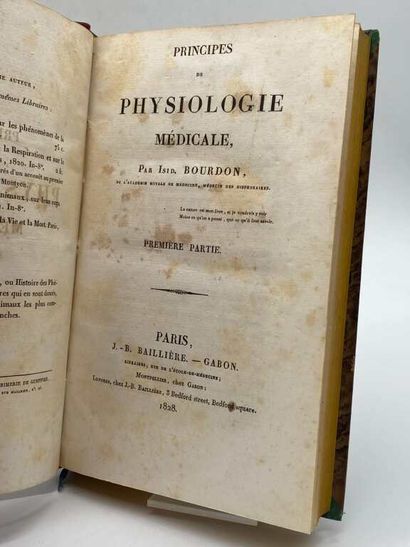 BOURDON, Isidore. Principes de physiologie...