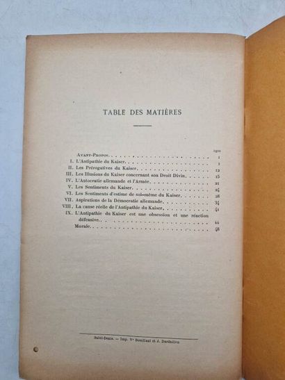 PRINCE, Morton. The Psychology of the Kaiser....