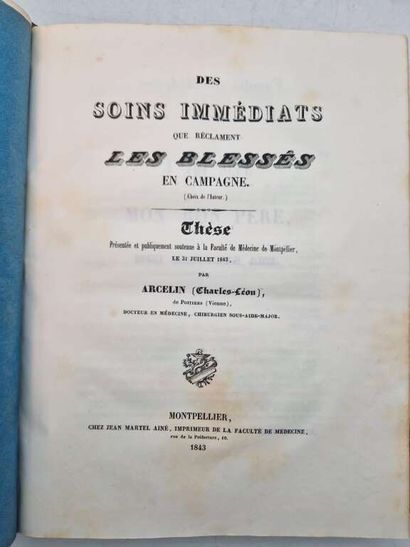 [THESES]. de Thèses Médicales circa 1840....