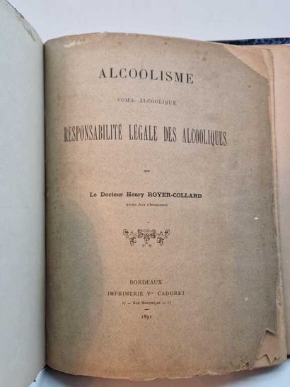 ROYER-COLLARD, Henri. Alcoholism. Alcoholic...