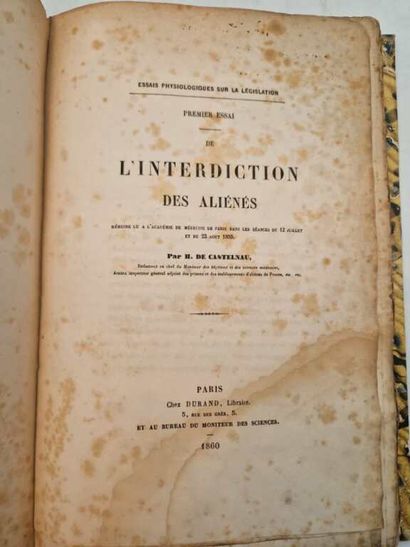 CASTELNAU, Henri de. Physiological Essays...
