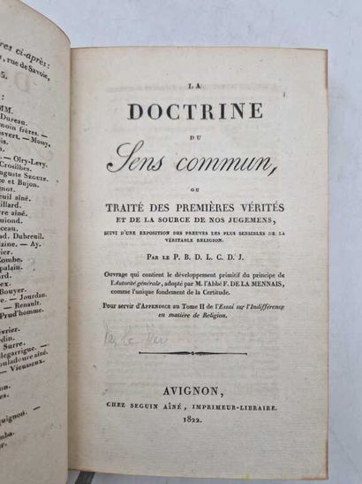 BUFFIER, Claude. La Doctrine du Sens Commun,...