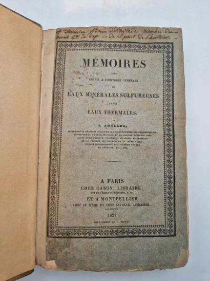 ANGLADA, Joseph. Mémoires pour servir à l'histoire...