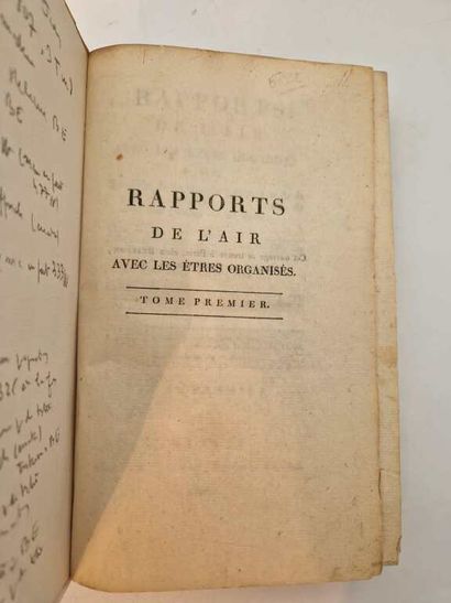 SENEBIER, Jean. Rapports de l'Air avec les...