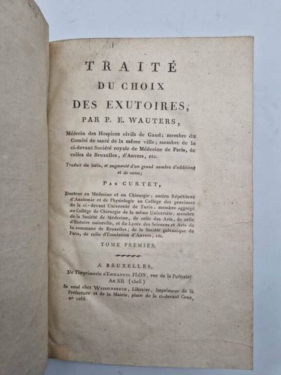 WAUTERS, Pierre Engelbert. Traité du Choix...