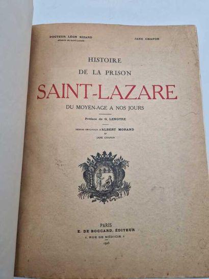 BIZARD, Léon. Histoire de la Prison Saint-Lazare....
