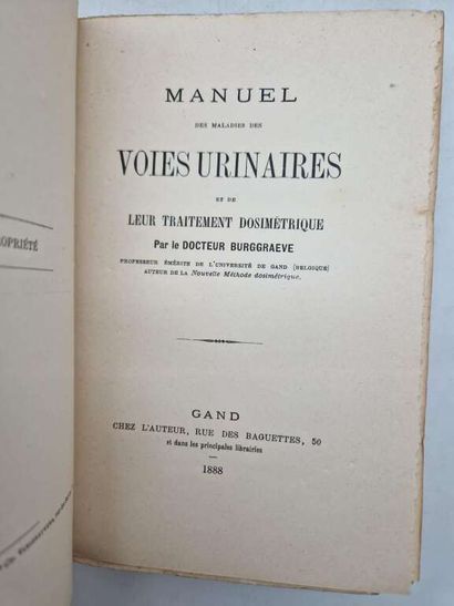 BURGRAEVE, Docteur. Collection of works on...