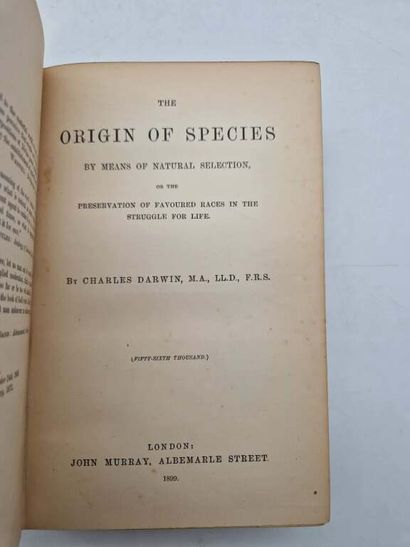 DARWIN, Charles. The Origin of Species, by...