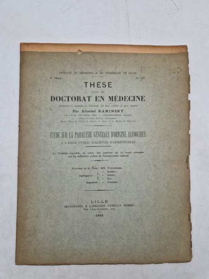 [THESIS]. Set of 8 Theses or Medical Publications....
