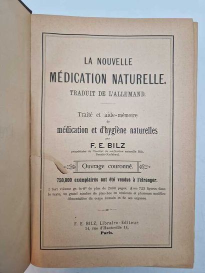 BILZ, Friedrich Eduard. La Nouvelle Médication...