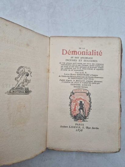 SINISTRARI D'AMENO, Louis Marie. De la démonialité...