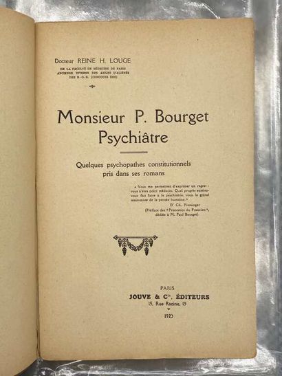 [PSYCHATRY]. 4 volumes in-8 paperback. Set...