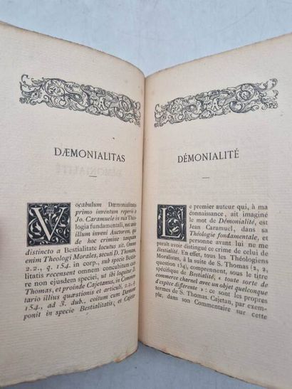 SINISTRARI D'AMENO, Louis Marie. De la démonialité...