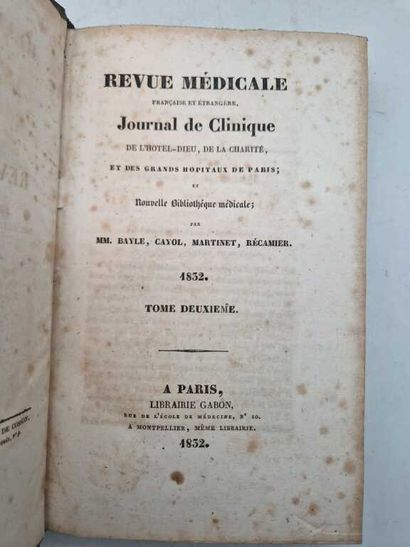 BAYLE, CAYOL, MARTINET and RECAMIER. Revue...