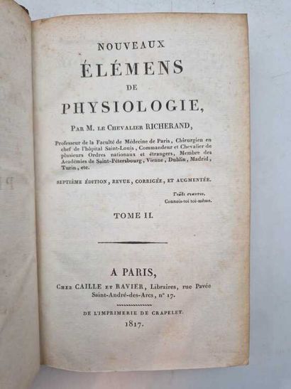 RICHERAND, Anthelme. Nouveaux Elémens de...