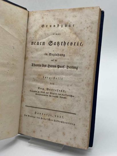 GROTEFEND, Friedrich August. Grundzüge einer...