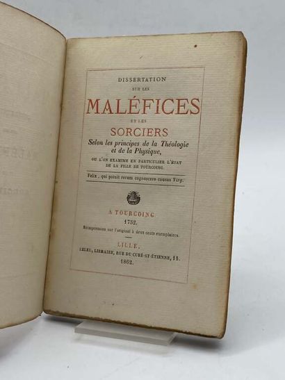 VALLEMONT. Dissertation sur les maléfices...