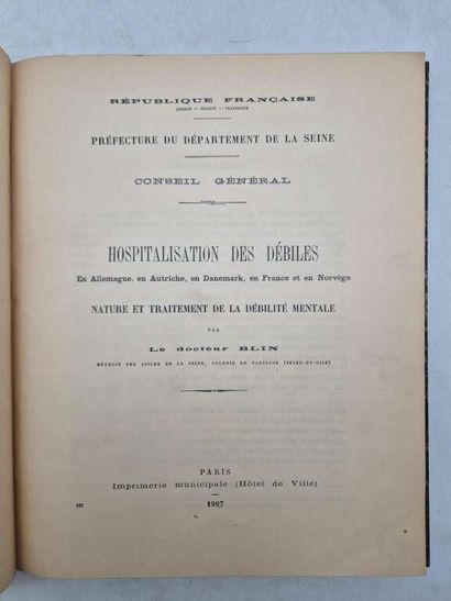 BLIN, Emmery. Hospitalisation des Débiles...