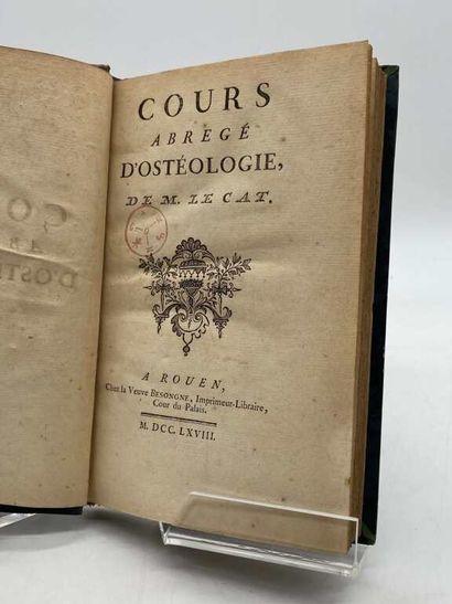 LE CAT, Claude-Nicolas. Cours abrégé d'ostéologie....