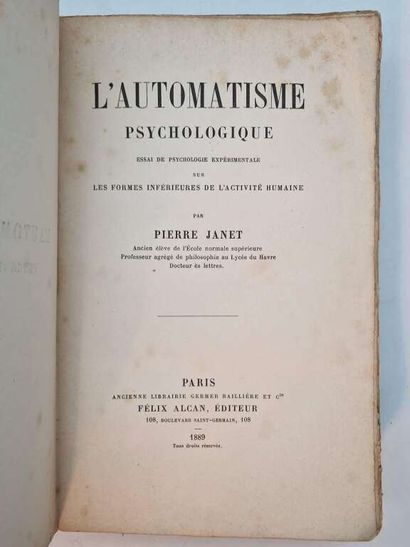 JANET, Pierre. L'Automatisme Psychologique....