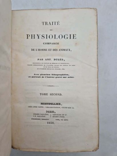 DUGES, Antoine. Traité de Physiologie Comparée...
