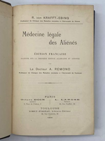 KRAFFT-EBING, Richard von. Médecine légale...