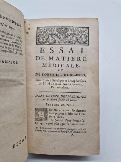 BOERHAAVE, Herman. Traité de la Matière Médicale...