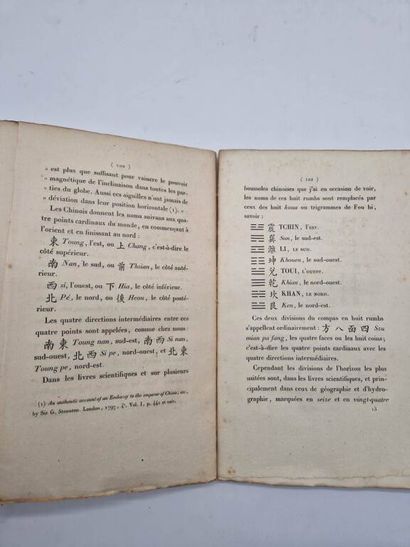 KLAPROTH, Julius. Lettre à M. le baron A....