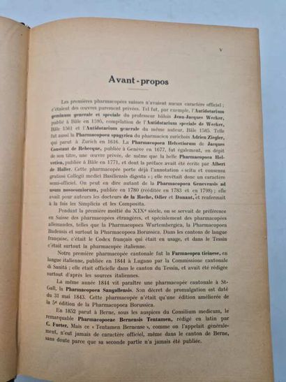 [PHARMACOPEE]. Pharmacopoeia Helvetica, published...