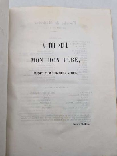 [THESES]. de Thèses Médicales circa 1840....