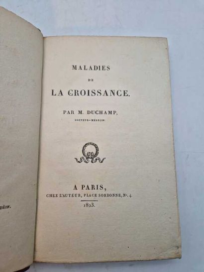 DUCAMP, doctor. Maladies de la Croissance....