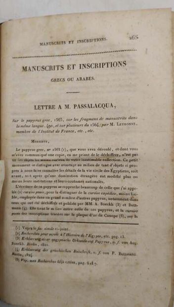 PASSALACQUA, Giuseppe. Catalog raisonné et...