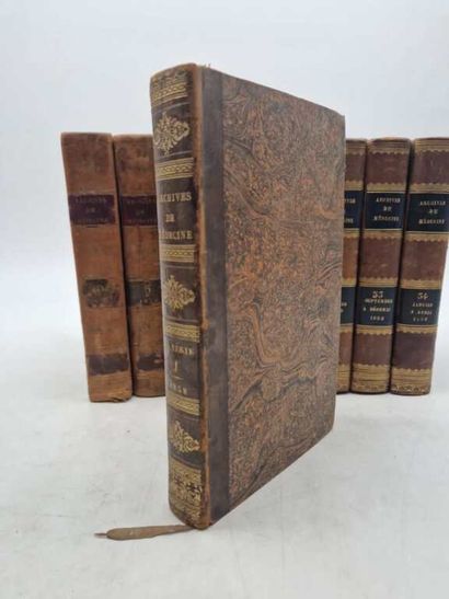 Manette. Set of 11 antique medical books,...