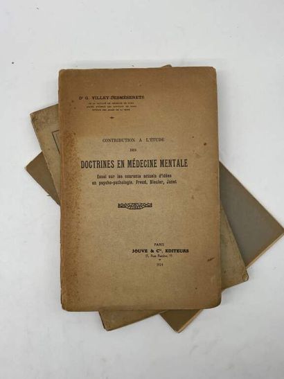 [MEDECINE]. 3 works 3 volumes in-8 paperback....