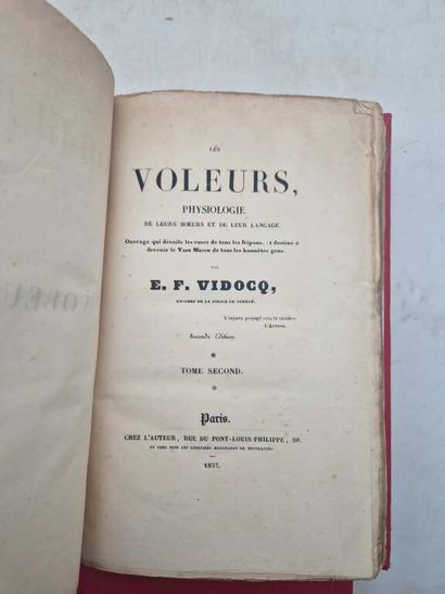 VIDOCQ, Eugène-François. Les Voleurs, Physiologie...