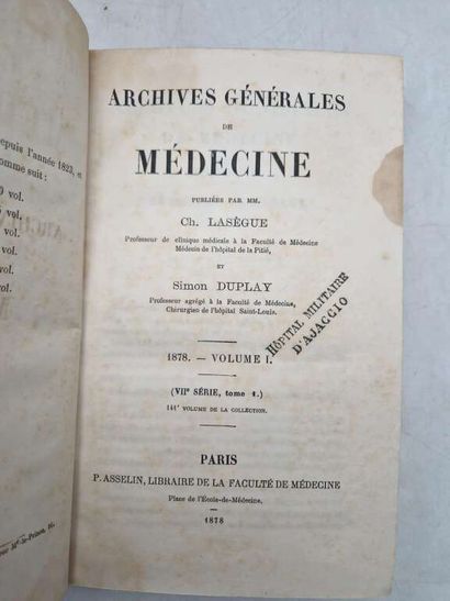 Manette. Set of 11 antique medical books,...