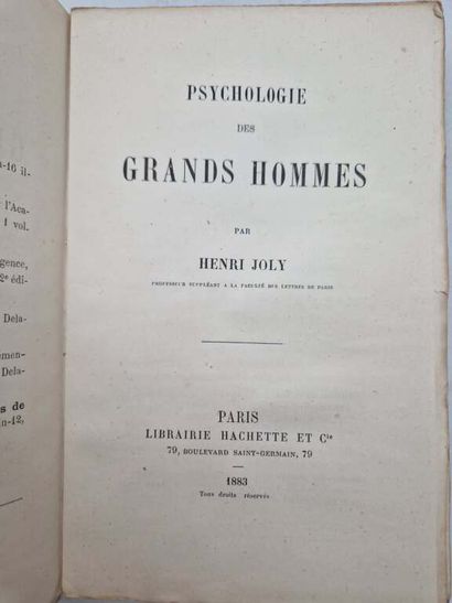 JOLY, Jules-Charles-Henri. Set of Works on...