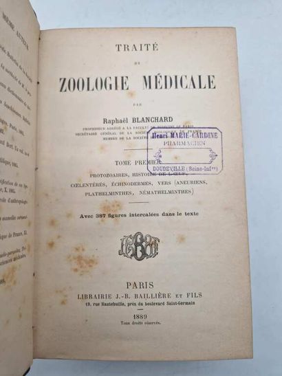 BLANCHARD, Raphaël. Traité de Zoologie Médicale,...