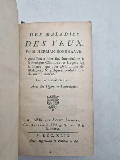 BOERHAAVE, Herman. Des Maladies des Yeux....