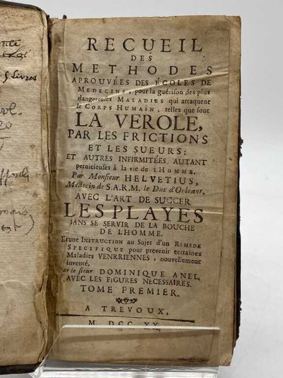 HELVETIUS, [Jean-Adrien] and ANEL, Dominique....
